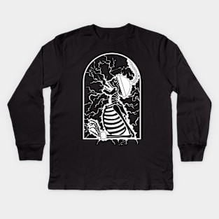 Electro skull Kids Long Sleeve T-Shirt